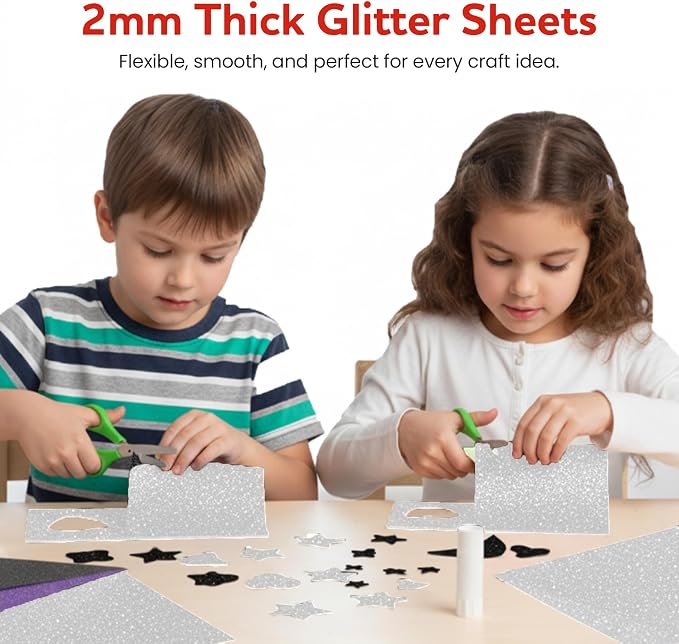Self-Adhesive Glitter EVA Foam Sheets