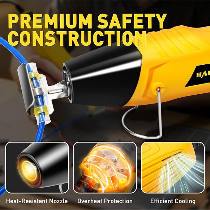 haisstronica 120 PCS Solder Seal Wire Connectors with Heat Gun Kit - Solder Sticks Wire Terminals Waterproof Electrical Connectors for Automotive, Marine, Wiring Repair