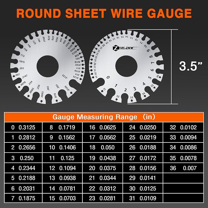 ZeeDix 4 Pcs Stainless Steel Metal Sheets Welding Thickness Gauge | Wire Gauge