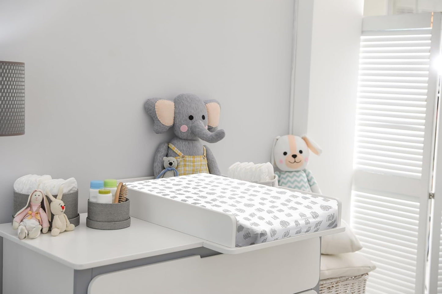 Bublo Baby Changing pad Cover - 5 Pack 100% Organic Jersey Cotton Changing Table Cover - Changing pad Covers - Changing pad Sheets - Changing Table pad Cover Sheets for 32” x 16” Baby Pads