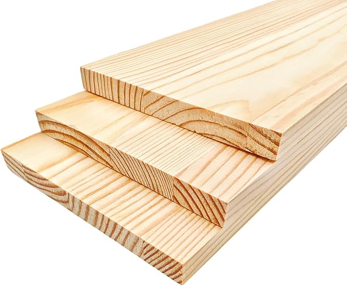 3PCS Rectangle Wood Boards Unfinished Wood Blocks