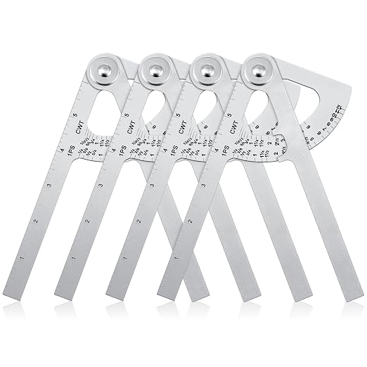 Moxweyeni 4 Pack Pipe Caliper Measuring Tool 7 Inch Stainless Steel Pocket Pipe