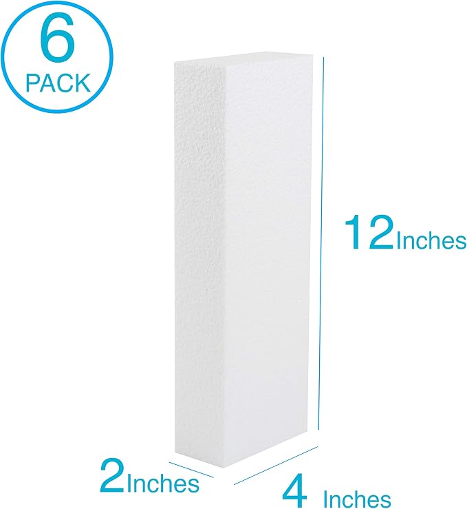 Silverlake 4x12x2 Craft Foam for Styrofoam Block Projects