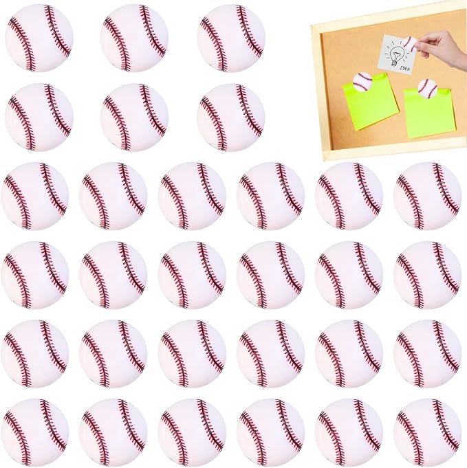 35 Pack Sport Ball Push Pins Baseball Thumb Tacks Mini Cute Baseball Pushpins