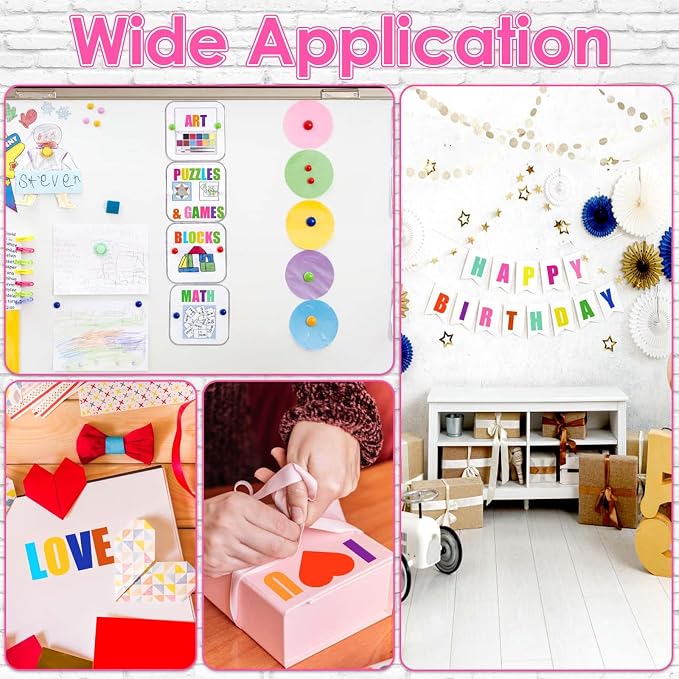 600 Pcs 36 Sheets Letter Stickers 2.5 Inches Colorful Large Alphabet Number