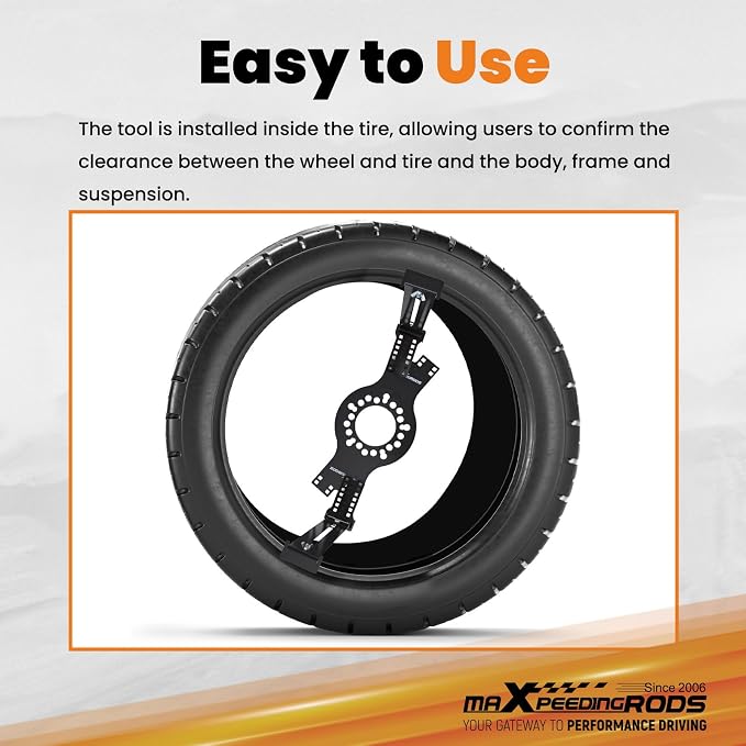 maXpeedingrods Wheel Fitment Tool and Simulator | Fits 14-22" Rims 7-17" Wide