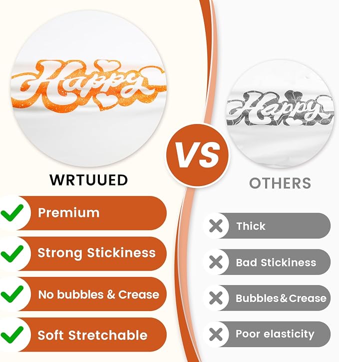 Orange Glitter HTV Heat Transfer Vinyl