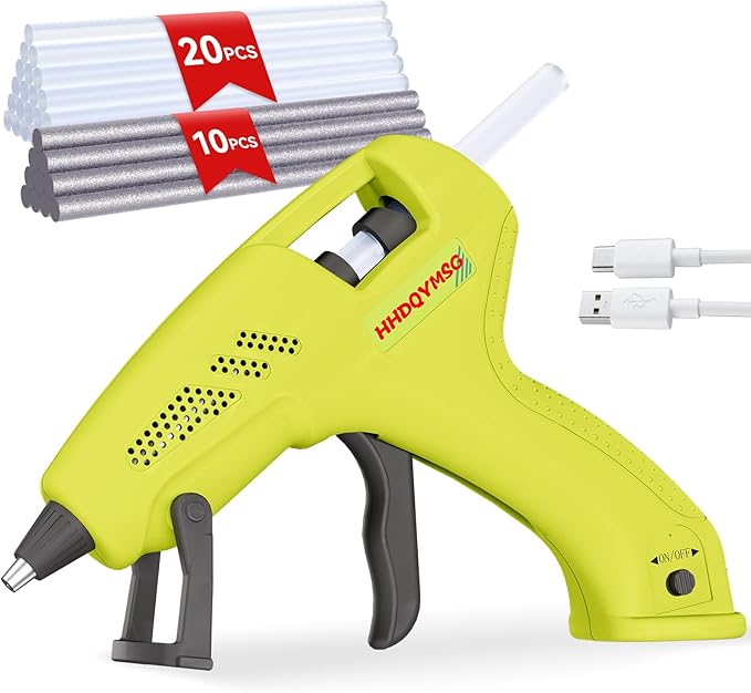 Cordless Hot Glue Gun, 20W Hot Glue Gun