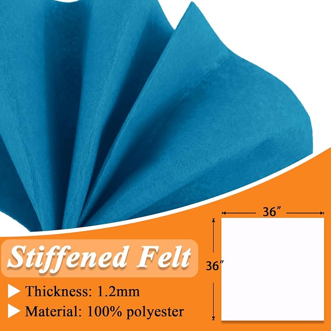 IONTACH 36" X 36" Stiff Felt Fabric 1.2mm Thick | Felt Sheet