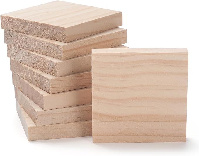 3″ X 3″ Wood Squares Wooden Blocks