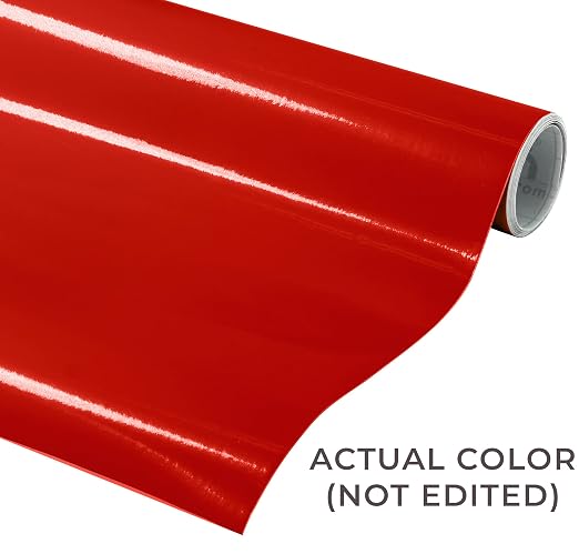 VViViD DECO65 Dark Red Gloss Permanent Adhesive Craft Vinyl