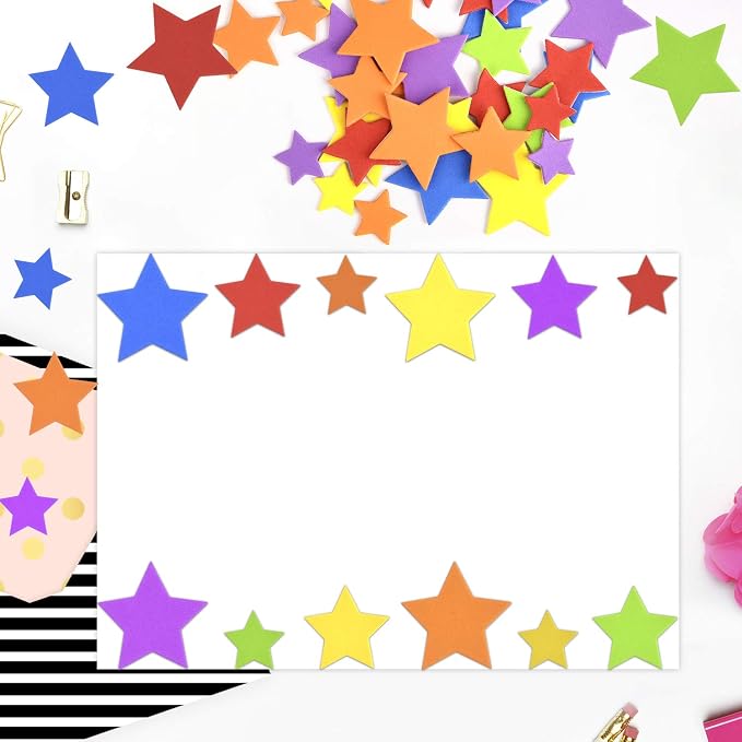 Coopay Star Foam Stickers Self-Adhesive Star Stickers Assorted Colors
