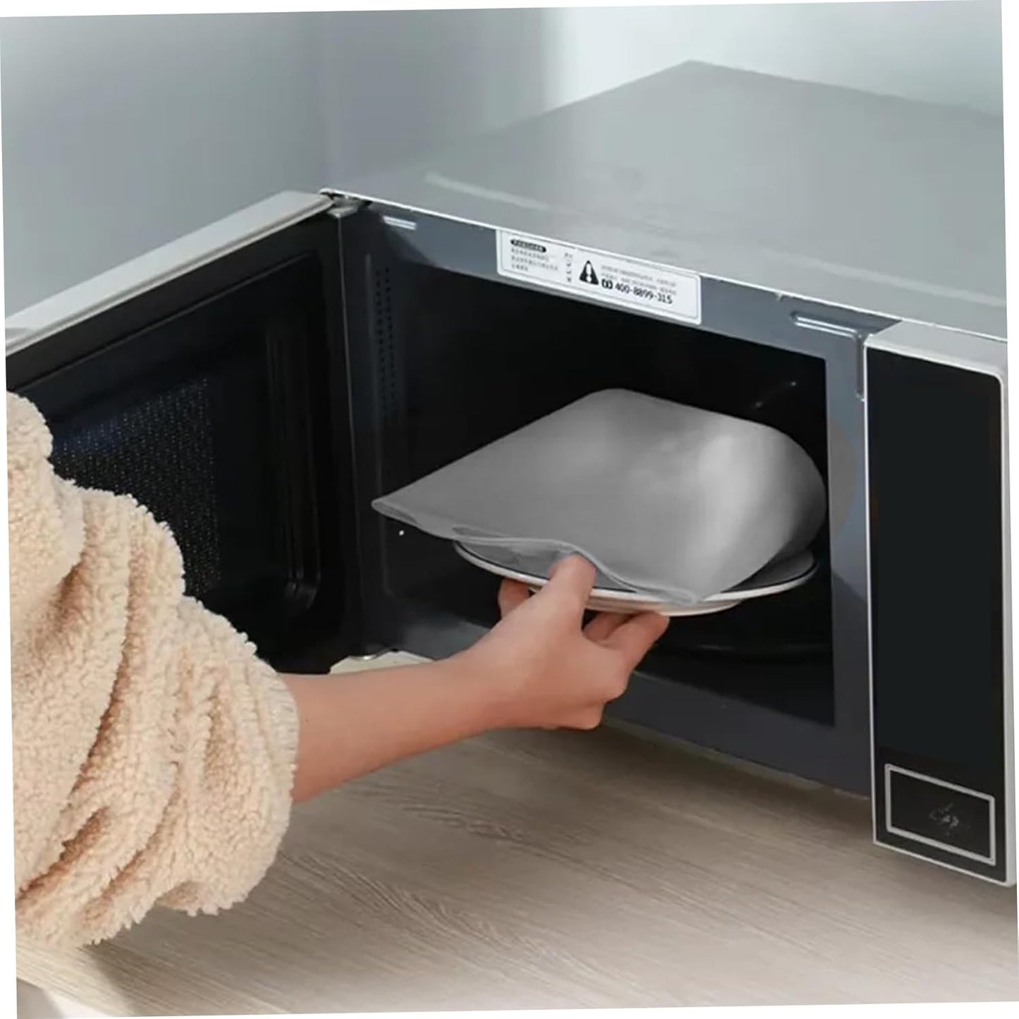 2PCS Microwave Sterilizer Bag, 1000ml Flexible Silicone Microwave Steam Bags, Hanging Leakproof Pacifier Sterilizer with Handle