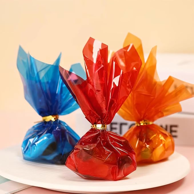 CdbC Colored Cellophane Sheets Colored Cellophane Transparent Gift Packaging 120