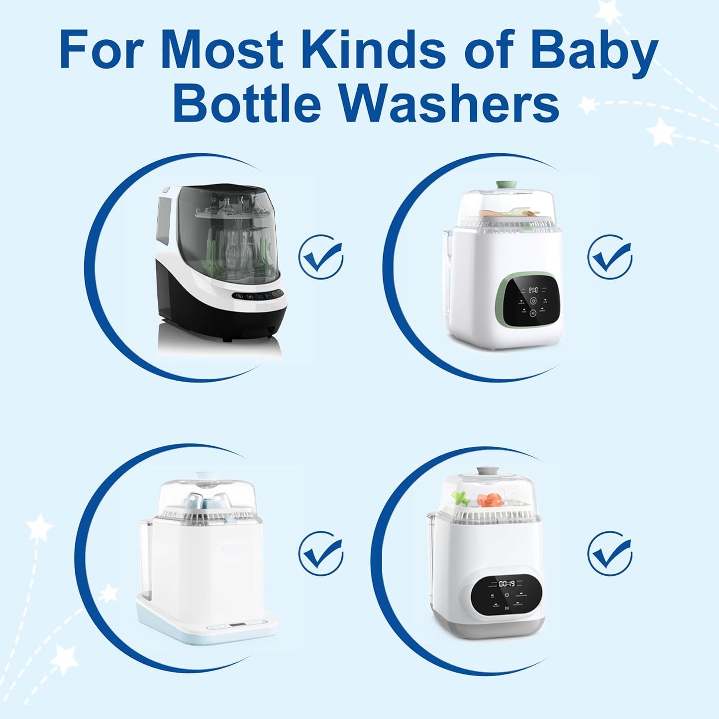 Bottle Washer Tablets, Detergent Tablets for Momcozy Baby Brezza Papablic Bottle Washers, 60 Pcs