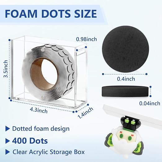 400 PCS 1mm Double Sided Foam Dots