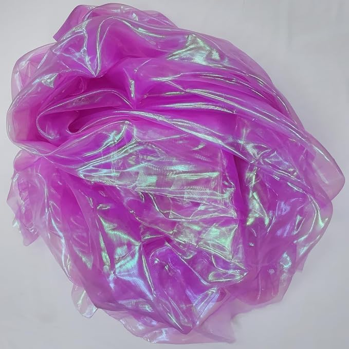 3.3 Yard Magic Rose Purple Organza Fabric