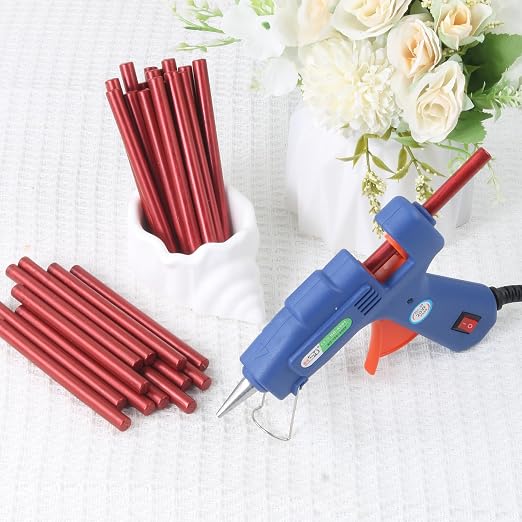 Wax Seal Kits, Flame Red Sealing Wax Sticks, HOSEALING Glue Gun and Wax Seal