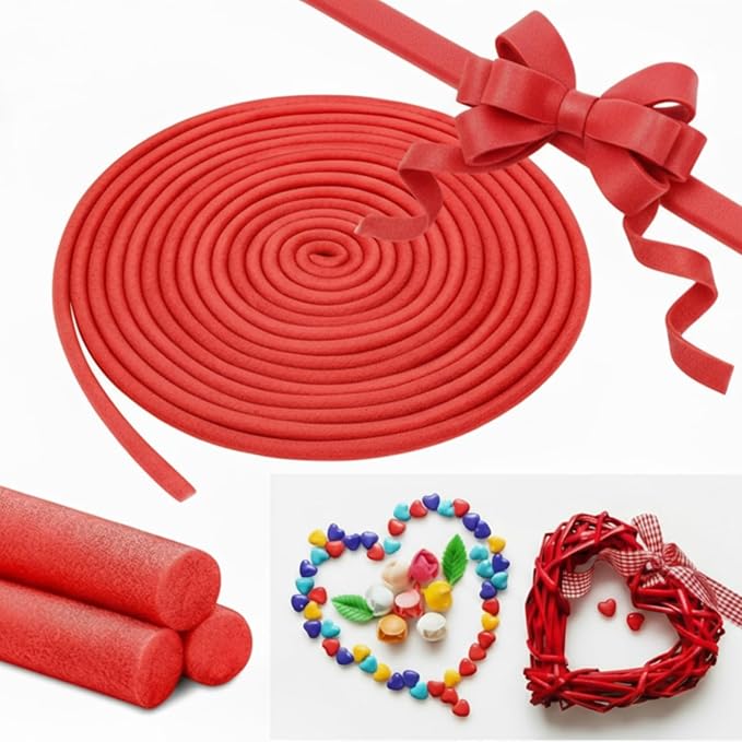 Frienda 5/8 Inch x 40 Ft Red Foam Noodles