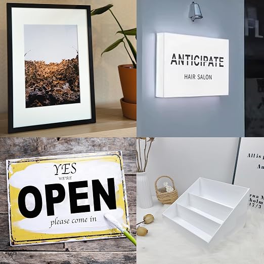 White Acrylic Sheets 12" x 16" x 1/8", 2 Pack Cranviech White Cast Plexiglass