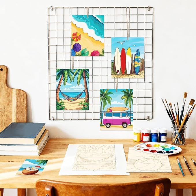 15 Pcs Unfinished Wood Crafts to Paint