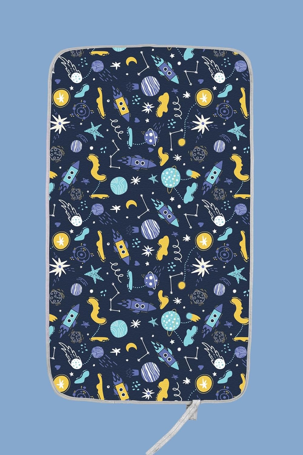 Hamur Home Portable Changing Pad – Waterproof, Washable & Easy Wipe Clean, Foldable Travel Baby Changing Mat for Diaper Bag, Compact & Lightweight, Must-Have for Newborns (Space Pattern)