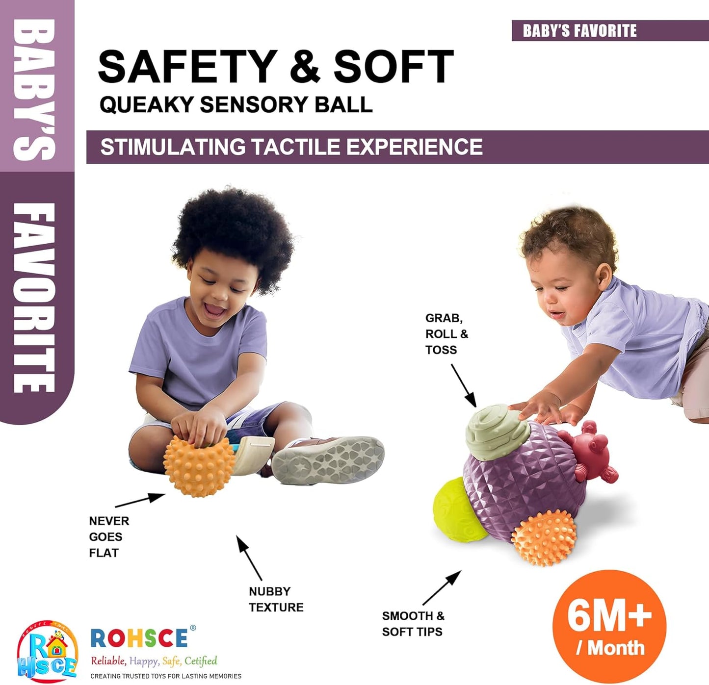 Sensory Balls for Toddlers 1-3, Montessori Toys for Babies 6-12 Months, Easter Baby Toys, Sensory Balls for Easter Basket, BPA Free Teething Gift, Toddler Bath Toys with Multi Textured