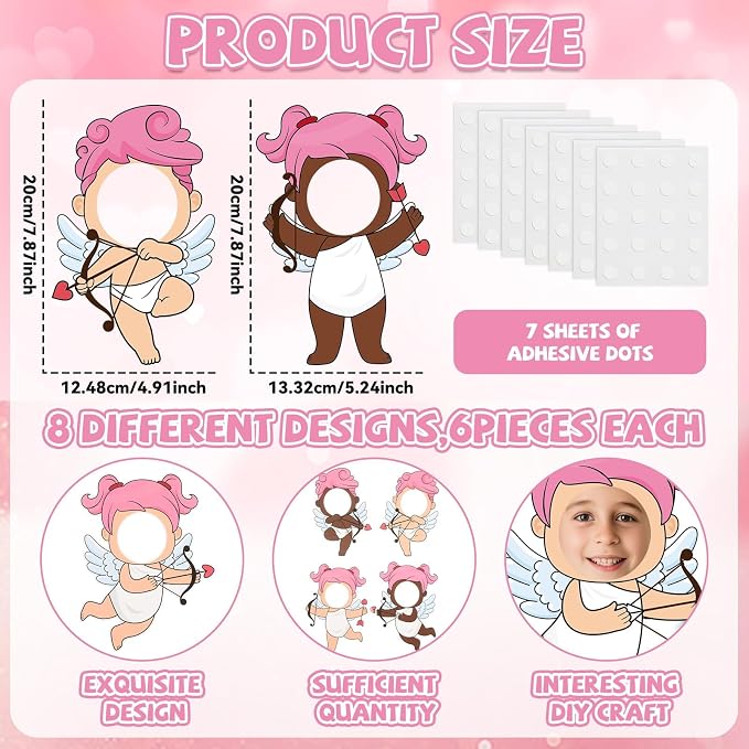 48 Set Valentine's Day Cupid Cutouts