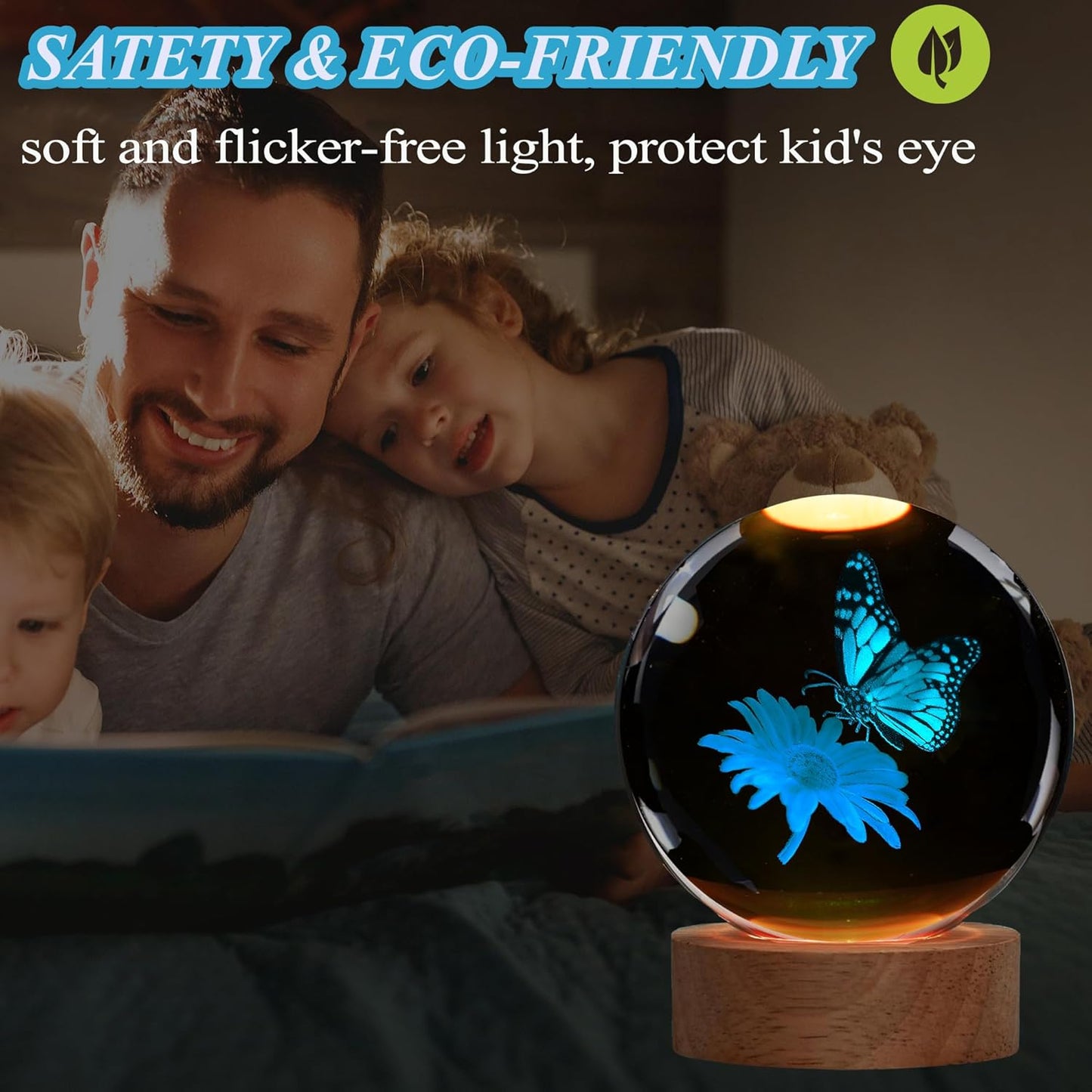 Butterfly Crystal Night Light, Butterfly Gifts, K9 3.15 Inch（80mm） Crytstal Lamp with 16 Colors Remote Upgraded Lamp Gifts for Women Wife Girlfriend