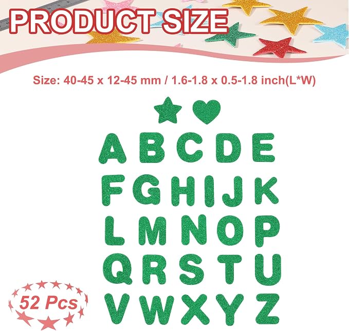 PATIKIL Alphabet Foam Stickers