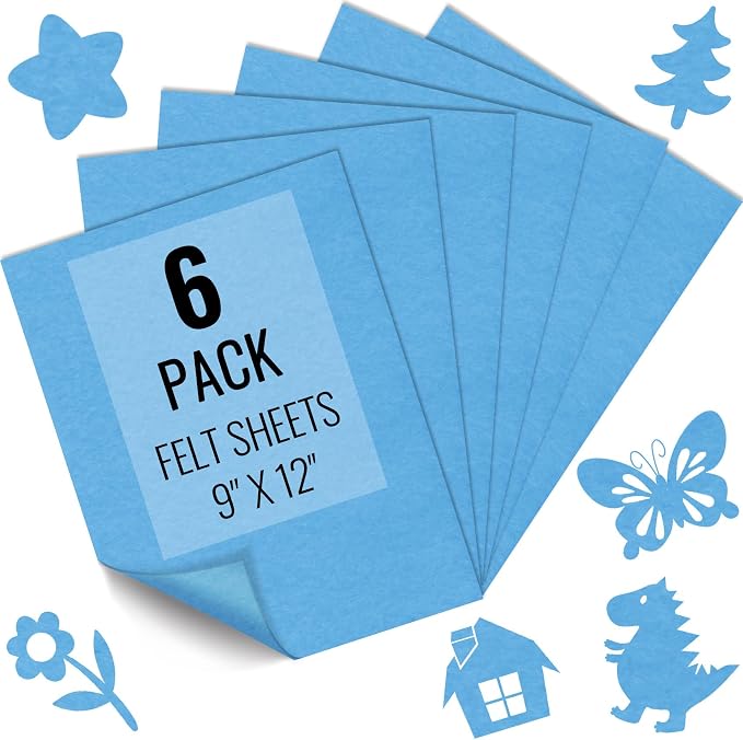 IONTACH 9" X 12" Soft Felt Sheets 1.6mm Thick | Felt Fabric