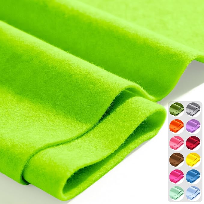 Lime Green 36" X 36" Felt Fabric Sheet