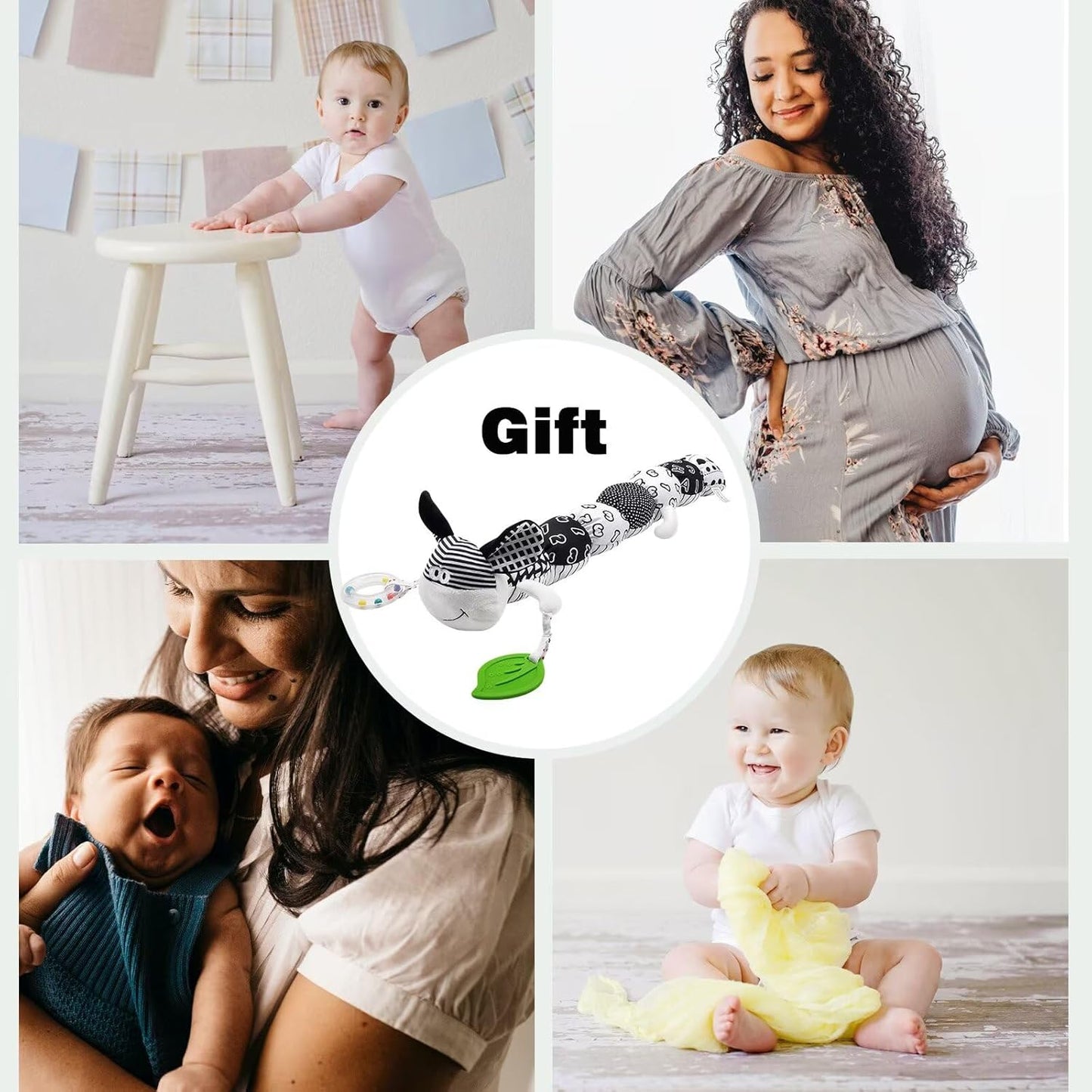 Pau1Hami1ton Baby Toys 3-6-12 Months Musical Plush Caterpillar Toy,Newborn Toys with Crinkle and Rattles,Baby Sensory Toys,Newborn Boy Girl Gifts.