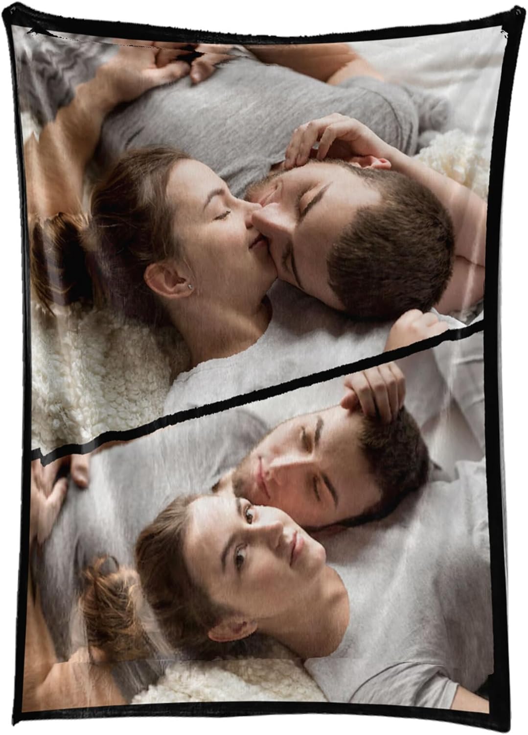 Personalized Photos Blanket Custom Blanket with Picture Text Customizable Flannel Blankets Gifts for Birthday Christmas Valentines Day