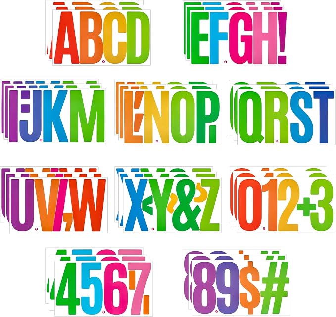Letter Stickers, Mailbox Numbers, 6 Inch Waterproof Vinyl Alphabet | 6 Inch
