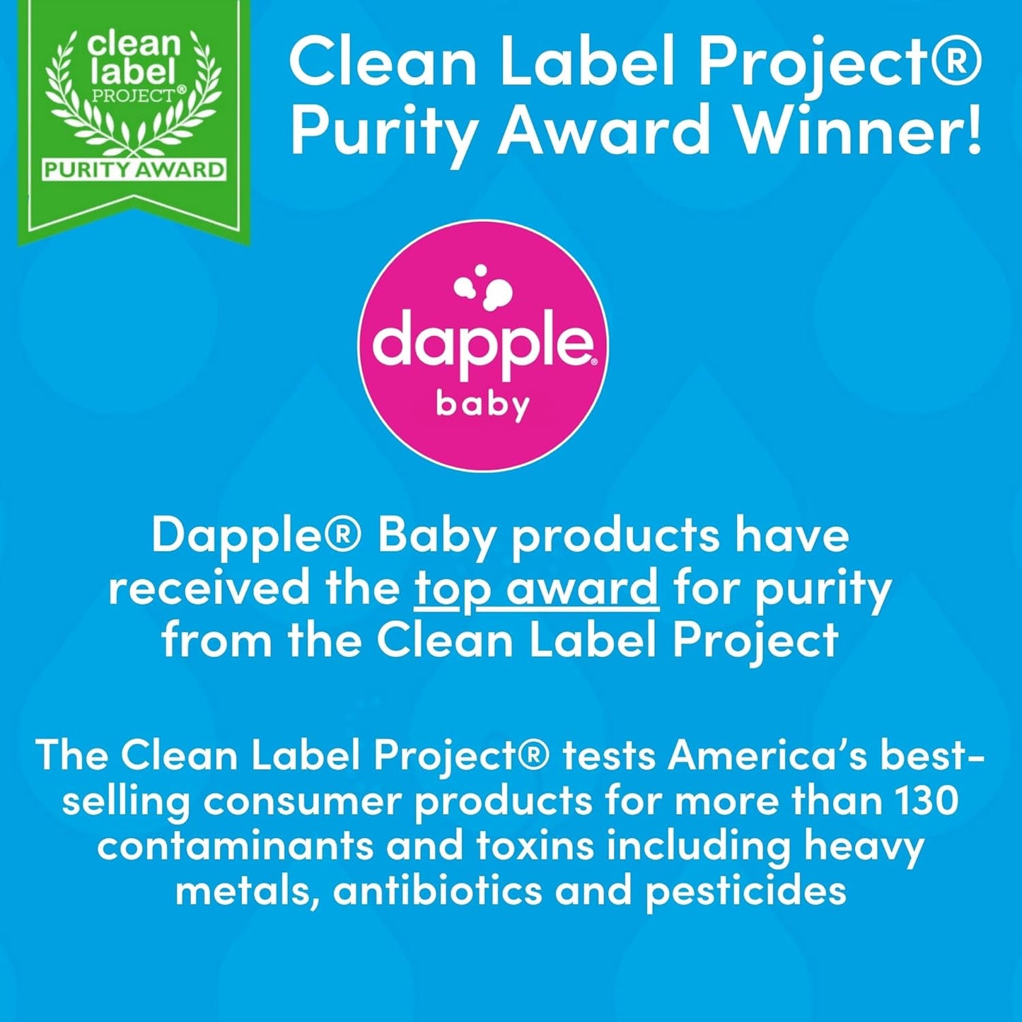 Dapple Baby Laundry Detergent, Plant Powered, Hypoallergenic, Fragrance Free, Concentrated, 50 fl oz (Pack of 2)