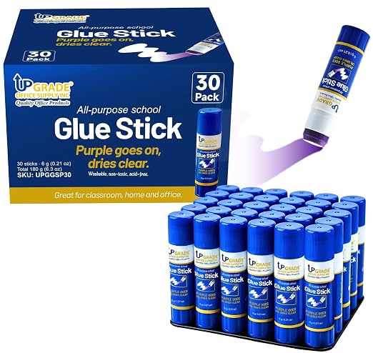 Upgrade Office Supply Glue Sticks, Washable Non Toxic,