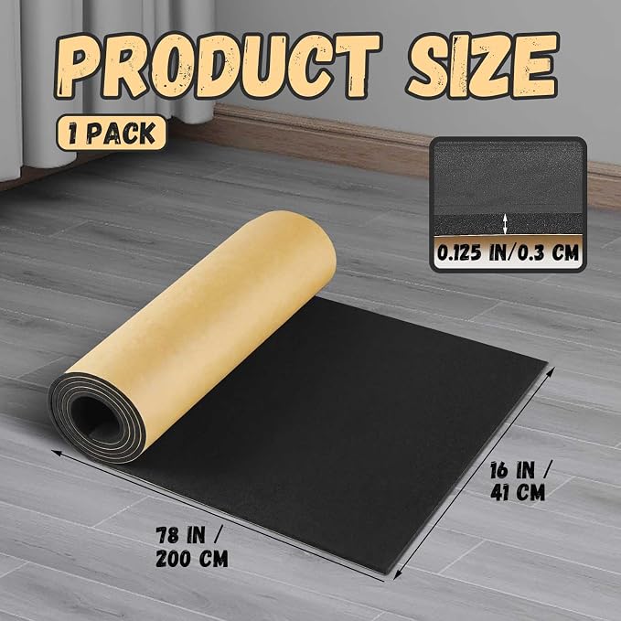 Pangda 1 Piece 78 x 16 x 1/8 Inch Extra Large Marine Foam Roll Closed Cell