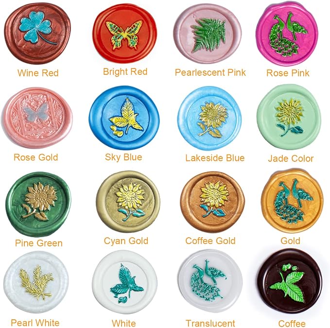 Wax Seal Stick, 15 Pieces Glue Gun Wax Seal Sticks