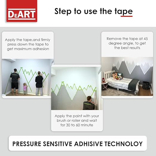 DEART Colored Masking Tape Painters Tape Writable 12, 8 or 6 Pack