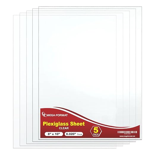 Clear Acrylic Sheets, 0.02 Inch Transparent Thin Plastic Sheets