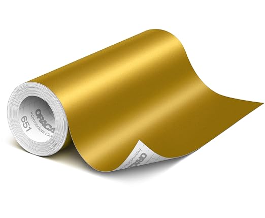 ORACAL 651 Matte Metallic Gold Vinyl Durable Roll Easy to Weed Permanent