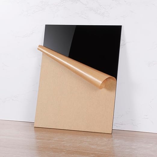 KAITELA Pack of 10 Black Acrylic Sheet 8" x 12" Cast Plexiglass Panel 1/8"