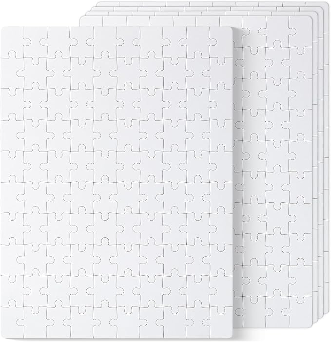 Mr. Pen- Blank Puzzle, 5 Pack, 100 Pieces/Pack, 10.6" x 14.2" | Blank Puzzles