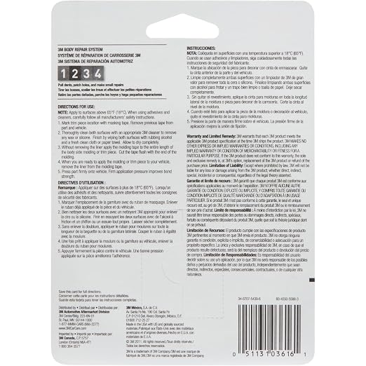 3M Super-Strength Molding Tape, 7/8 in x 15 ft, 1 Roll