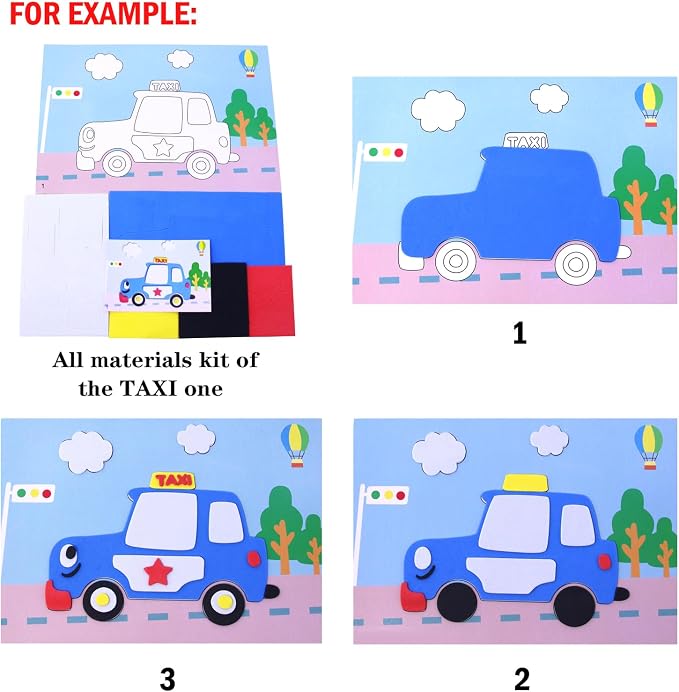 Lovyan 3D EVA Foam Stickers for Toddlers 12PCS Sticky Foam DIY Craft Preschool
