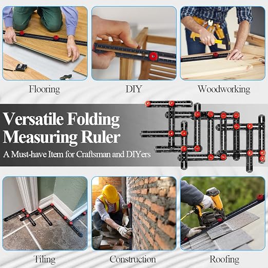 16-Sided Multi Angle Measuring Ruler, Angle Finder