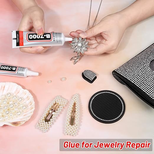 B7000 Rhinestone Glue for Jewelry Making, Nail Art, Glass