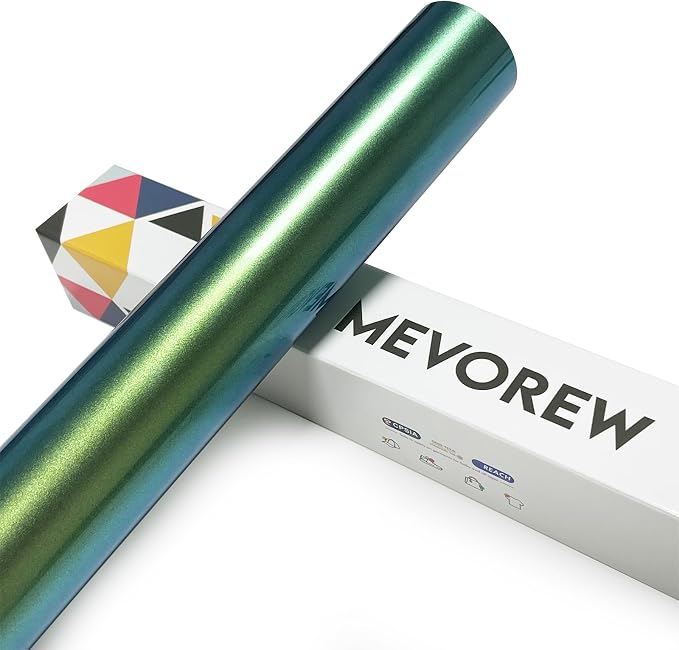Chameleon HTV Heat Transfer Vinyl, Iron On Vinyl Green to Gold&Blue 12"x6ft |