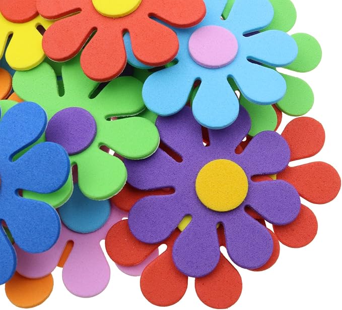 EVA Foam Flower Shapes Sticker Self-Adhesive Stickers Craft Sticker